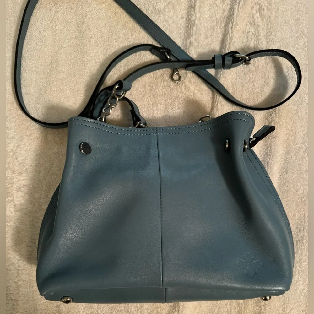NWOT Patricia Nash Holystone Slouchy Satchel in Safflower Blue *sold out online* - Picture 2 of 16